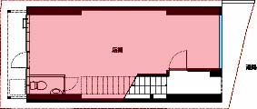 小敷地の賃貸マンション店舗平面