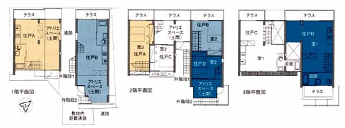 小敷地の賃貸マンション平面図５